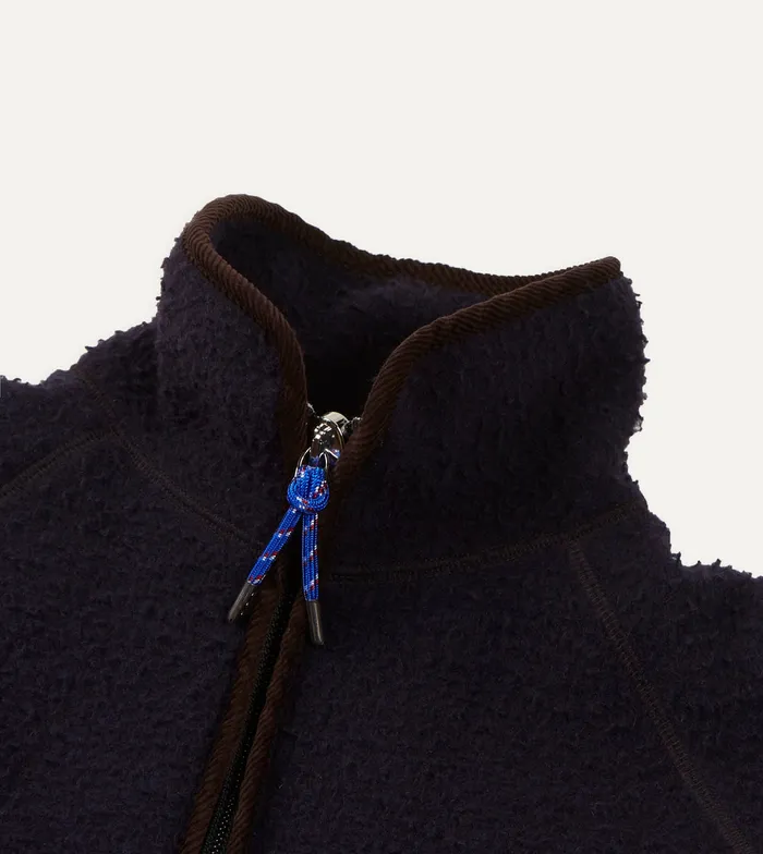 Drake039s Navy Casentino Wool HalfZip Pullover Fleece Men Fleeces