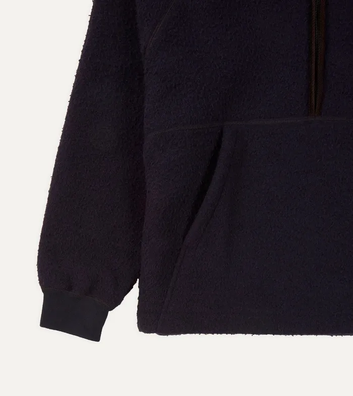 Drake039s Navy Casentino Wool HalfZip Pullover Fleece Men Fleeces