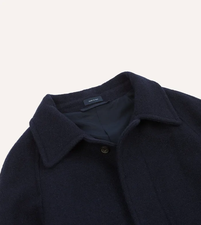 Drake039s Navy Wool Raglan Coat Men Coats and Jackets