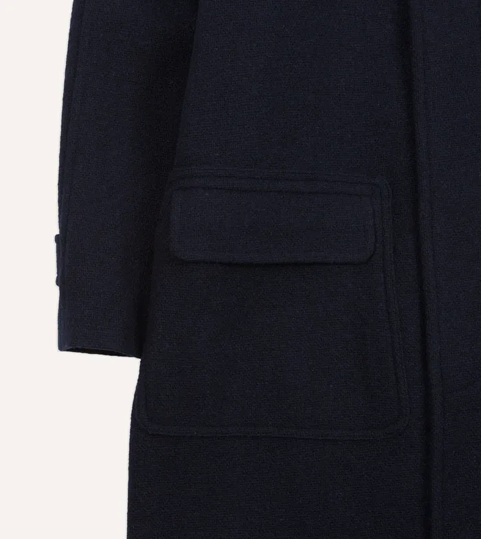 Drake039s Navy Wool Raglan Coat Men Coats and Jackets