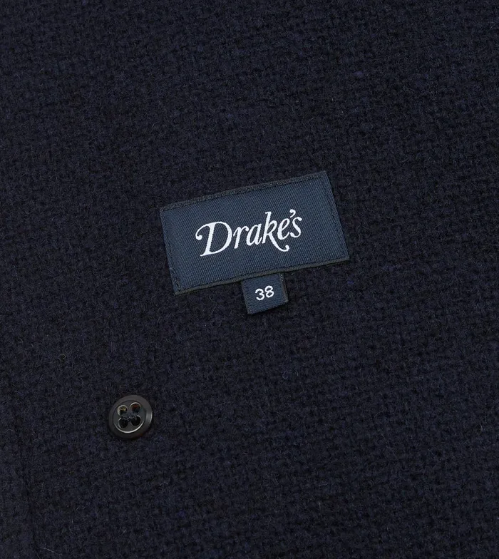 Drake039s Navy Wool Raglan Coat Men Coats and Jackets
