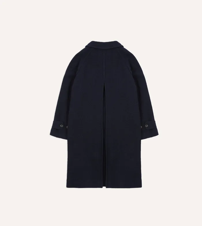 Drake039s Navy Wool Raglan Coat Men Coats and Jackets