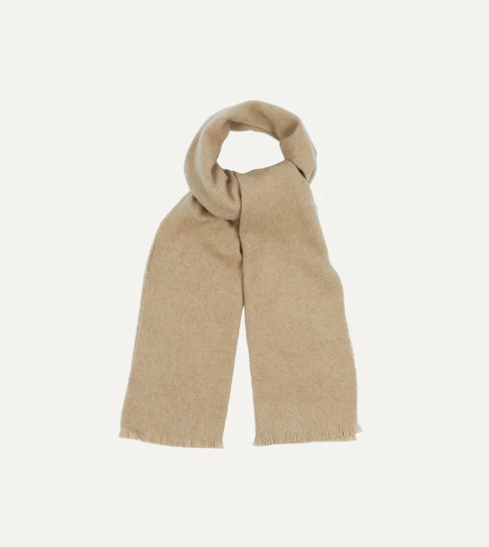 Drake039s Oatmeal Cashmere Scarf Men Scarves
