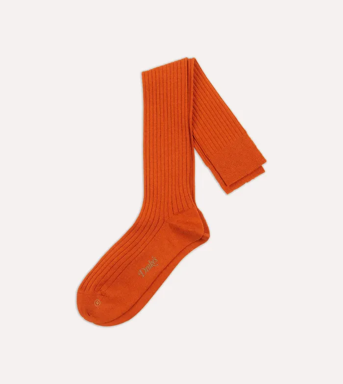 Drake039s Orange Wool OverTheCalf Socks Men Boxer Shorts and Socks