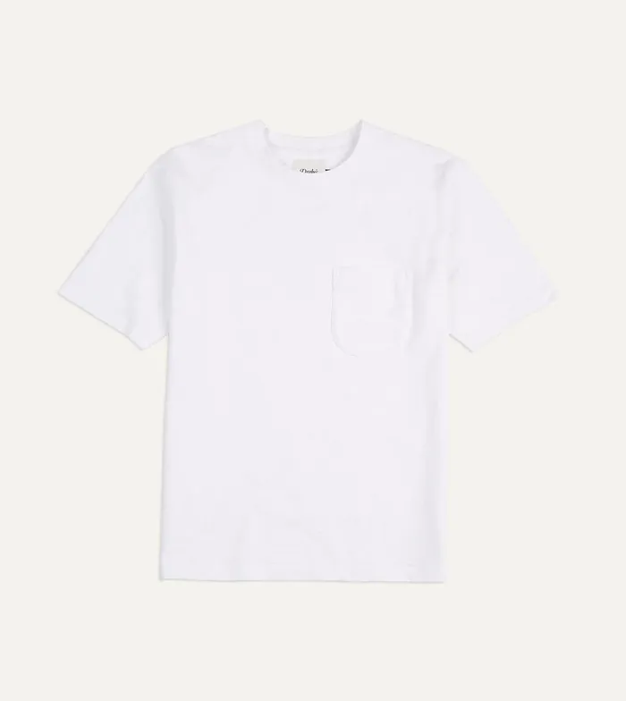 Drake039s White Flam Cotton Crew Neck Hiking TShirt Men TShirts