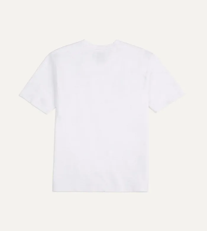 Drake039s White Flam Cotton Crew Neck Hiking TShirt Men TShirts