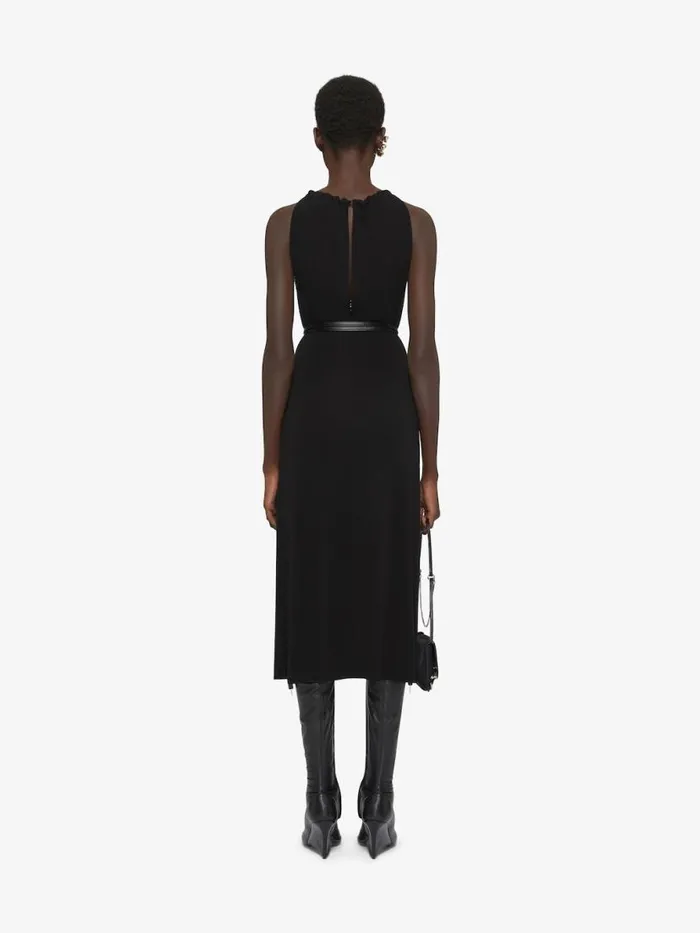 Dress In Crepe With Lace Black Women Givenchy Dresses