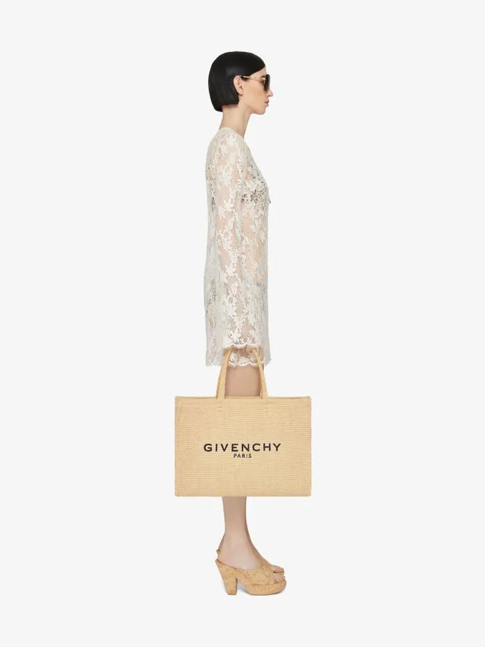 Dress In Lace With 4g Detail Ecru Women Givenchy Dresses