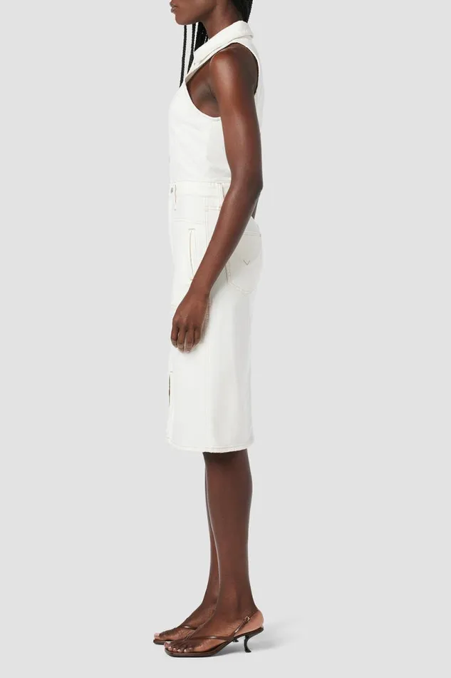 Dresses and Jumpsuits Women Hudson Jeans Halter Utility Dress Whisper White Dresses and Jumpsuits Women Hudson Jeans Halter Utility Dress Whisper White