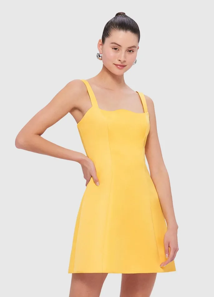 Dresses and Jumpsuits Women LEO LIN Abigail Mini Dress 8211 Canary