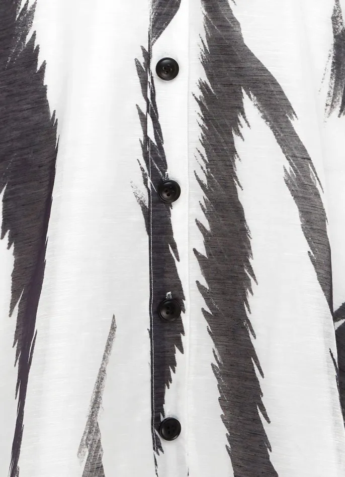 Dresses and Jumpsuits Women LEO LIN Billie Pocket Shirt Mini Dress 8211 Tiger Print In White