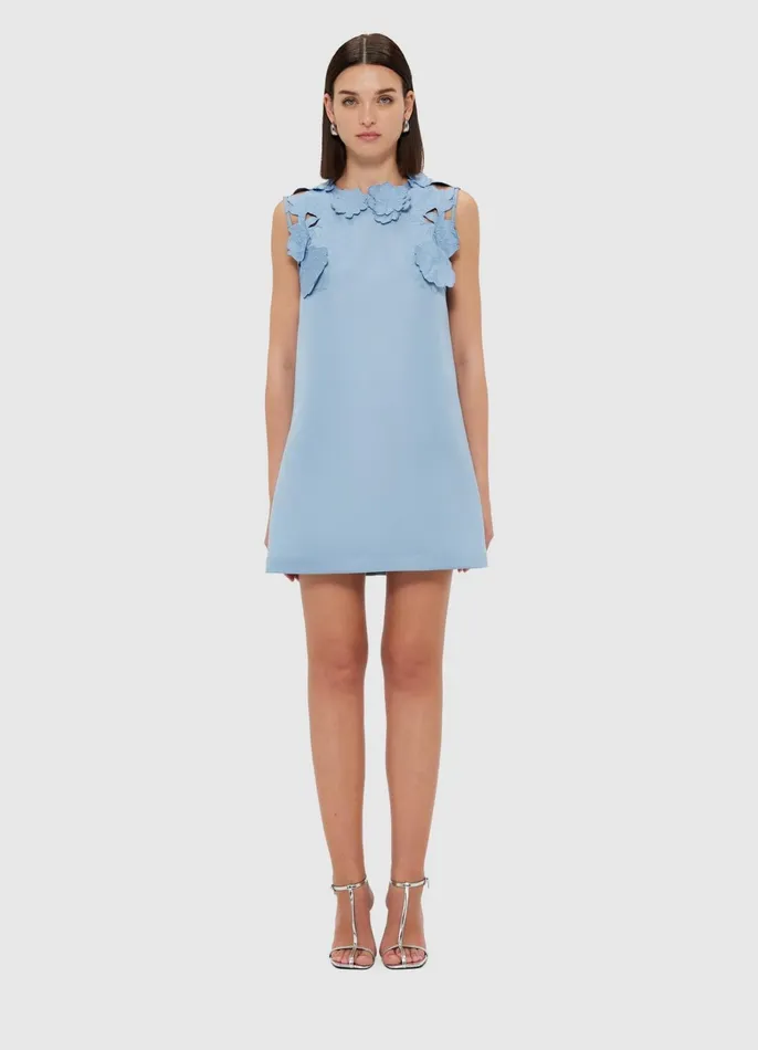 Dresses and Jumpsuits Women LEO LIN Blair Appliqu Mini Dress 8211 Powder Blue