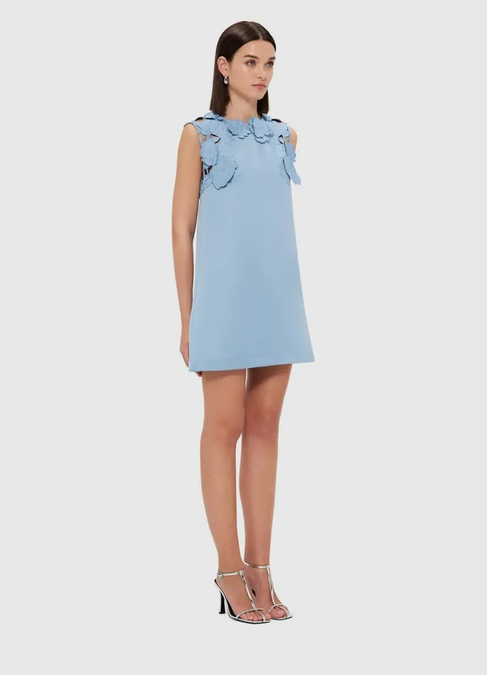 Dresses and Jumpsuits Women LEO LIN Blair Appliqu Mini Dress 8211 Powder Blue