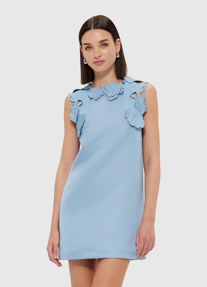 Dresses and Jumpsuits Women LEO LIN Blair Appliqu Mini Dress 8211 Powder Blue