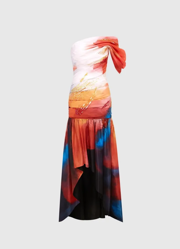 Dresses and Jumpsuits Women LEO LIN Elsa One Shoulder Gown 8211 Reminiscence Print Dresses and Jumpsuits Women LEO LIN Elsa One Shoulder Gown 8211 Reminiscence Print