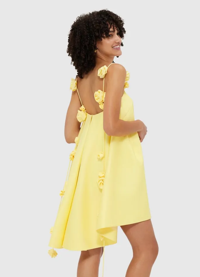 Dresses and Jumpsuits Women LEO LIN Fiona Rose Mini Dress 8211 Sorbet Yellow