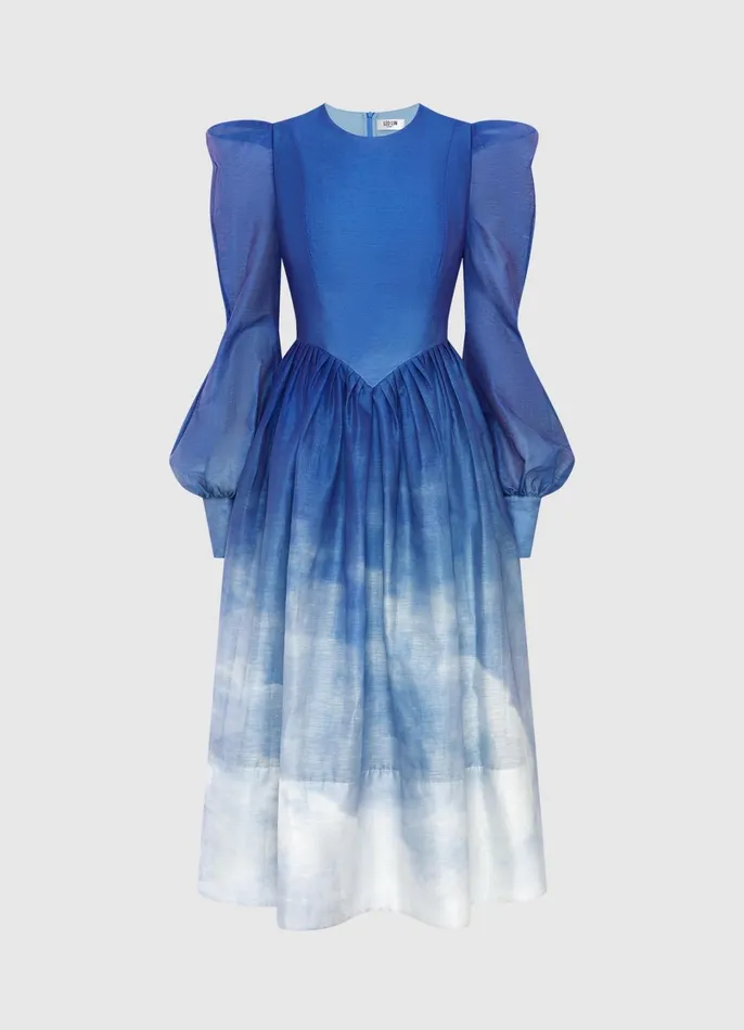 Dresses and Jumpsuits Women LEO LIN Jordana Structured Shoulder Midi Dress 8211 Aerial Print Dresses and Jumpsuits Women LEO LIN Jordana Structured Shoulder Midi Dress 8211 Aerial Print