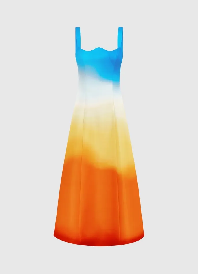 Dresses and Jumpsuits Women LEO LIN Odette Midi Dress 8211 Enigma