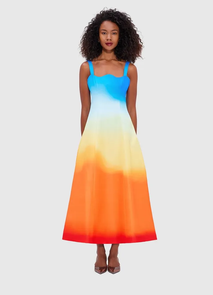 Dresses and Jumpsuits Women LEO LIN Odette Midi Dress 8211 Enigma