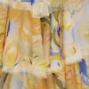 Dresses and Jumpsuits Women LEO LIN Paloma One Shoulder Ruffled Gown 8211 Bouquet Print