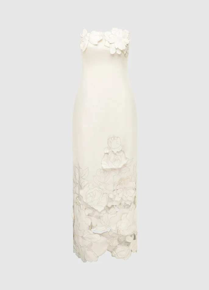 Dresses and Jumpsuits Women LEO LIN Rayna Appliqu Bustier Maxi Dress 8211 Vanilla Dresses and Jumpsuits Women LEO LIN Rayna Appliqu Bustier Maxi Dress 8211 Vanilla