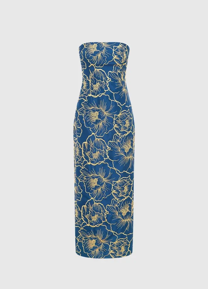 Dresses and Jumpsuits Women LEO LIN Rayna Bustier Maxi Dress 8211 Marine Blue Dresses and Jumpsuits Women LEO LIN Rayna Bustier Maxi Dress 8211 Marine Blue