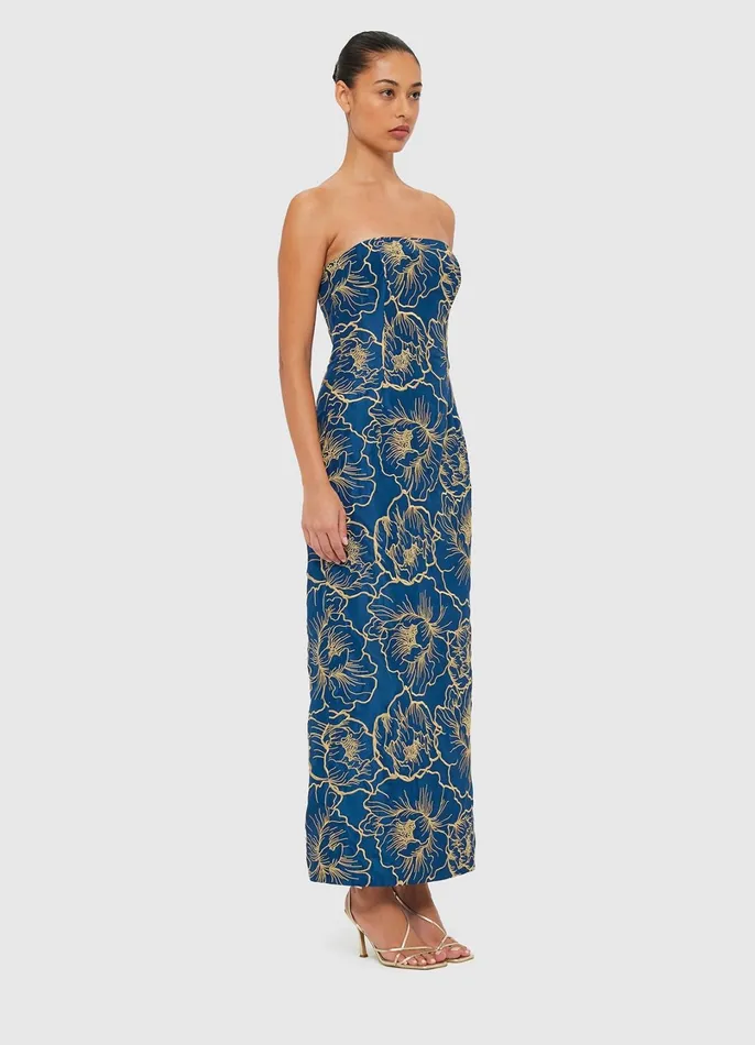 Dresses and Jumpsuits Women LEO LIN Rayna Bustier Maxi Dress 8211 Marine Blue