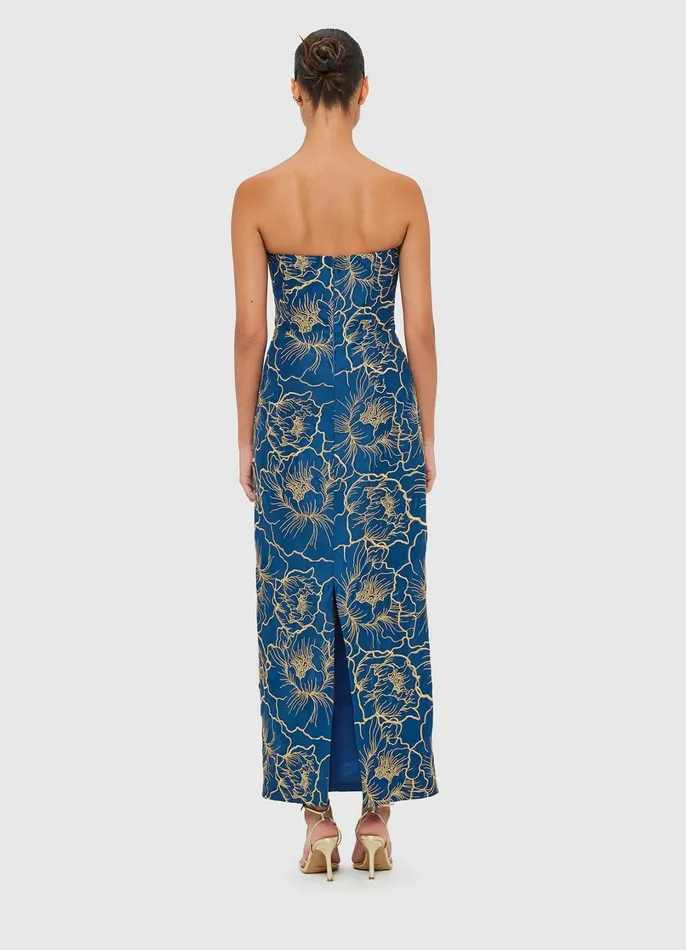 Dresses and Jumpsuits Women LEO LIN Rayna Bustier Maxi Dress 8211 Marine Blue