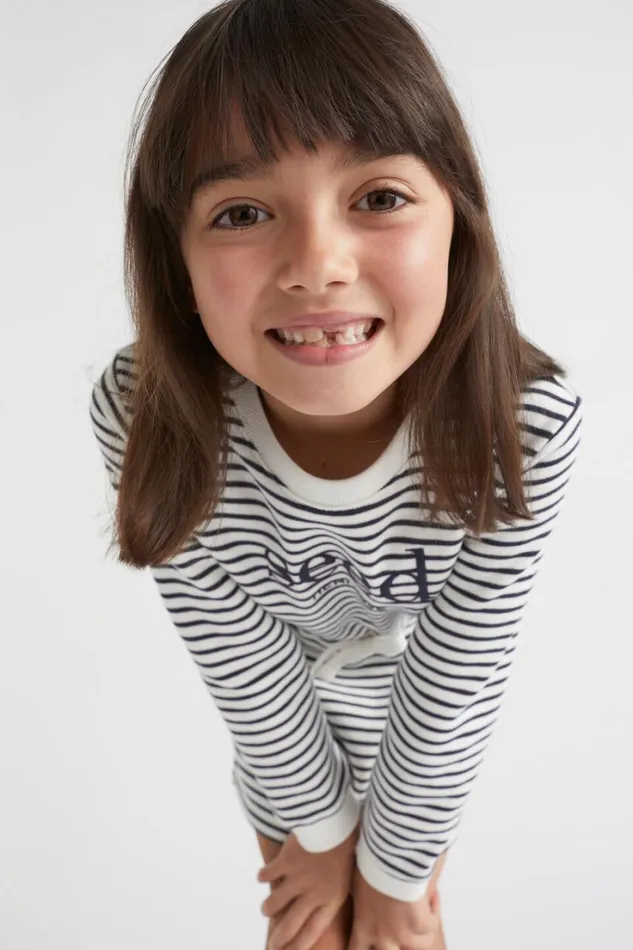 Dresses Girl Seed Heritage Core Logo Dress Midnight Stripe