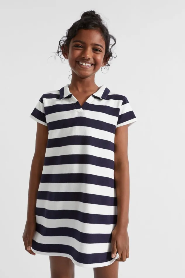 Dresses Girl Seed Heritage Core Rugby Dress Midnight Stripe