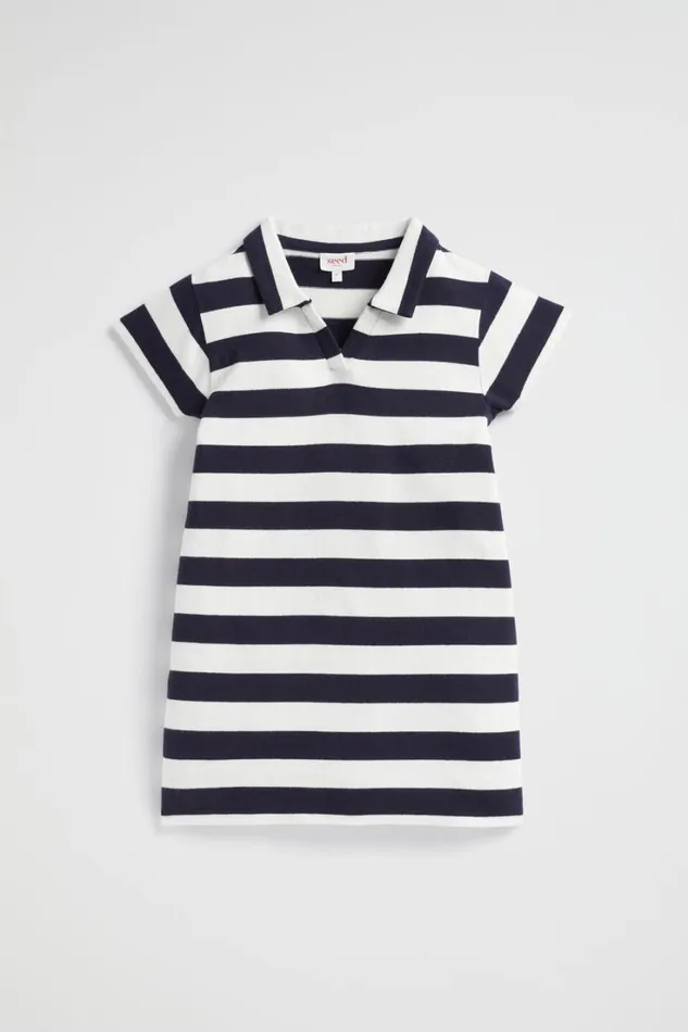 Dresses Girl Seed Heritage Core Rugby Dress Midnight Stripe