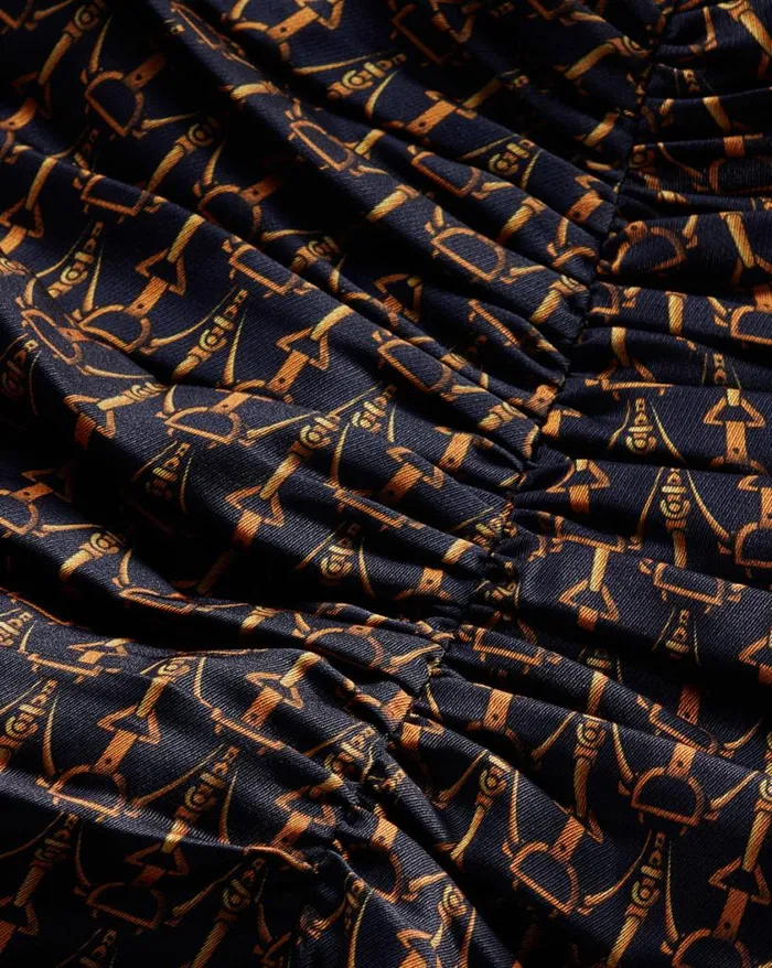 Dresses Shop Veronica Beard Sabri StirrupPrint Dress Navy Multi
