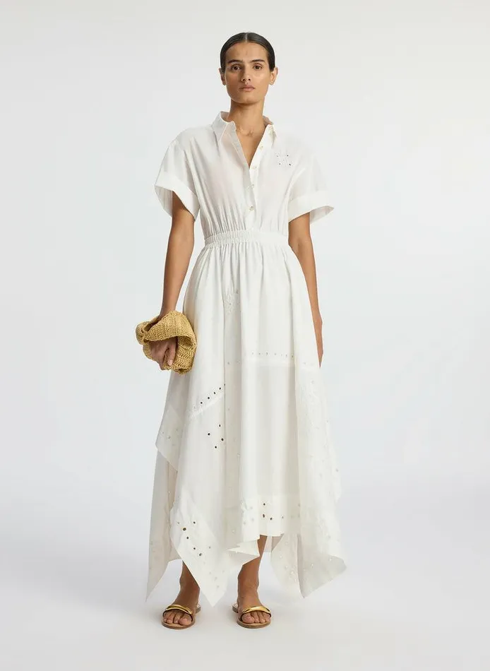 Dresses Women ALC Amy Embroidered Poplin Shirtdress White