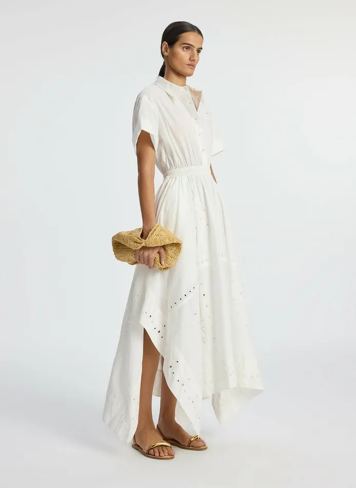 Dresses Women ALC Amy Embroidered Poplin Shirtdress White
