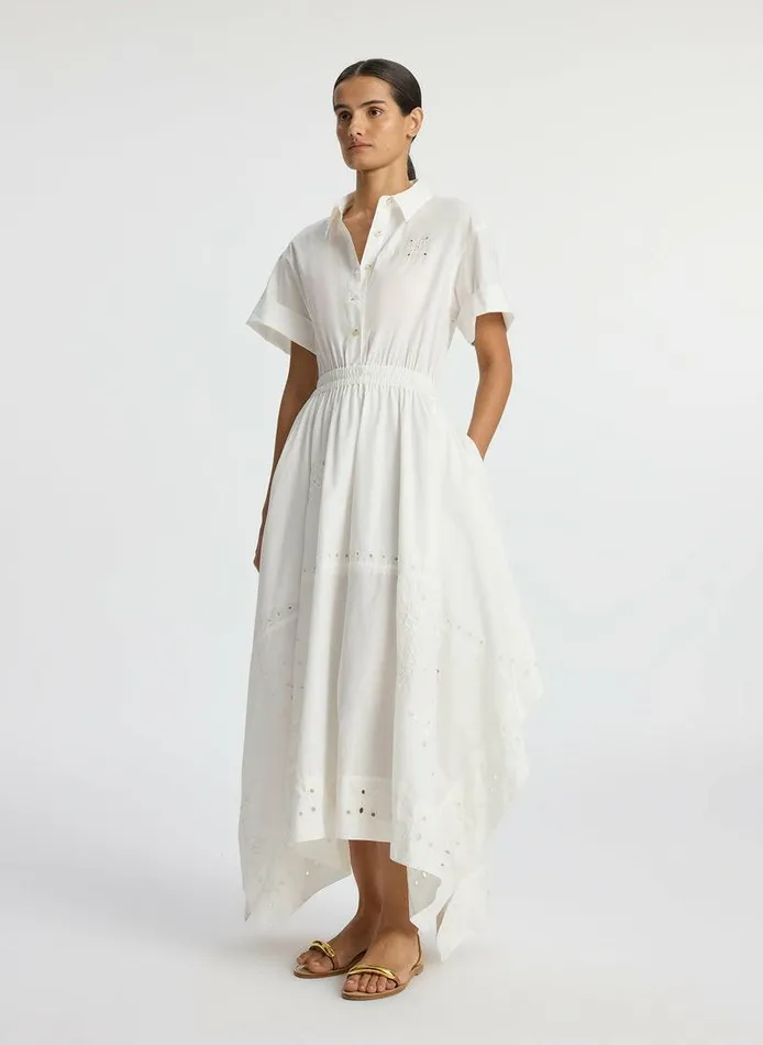 Dresses Women ALC Amy Embroidered Poplin Shirtdress White