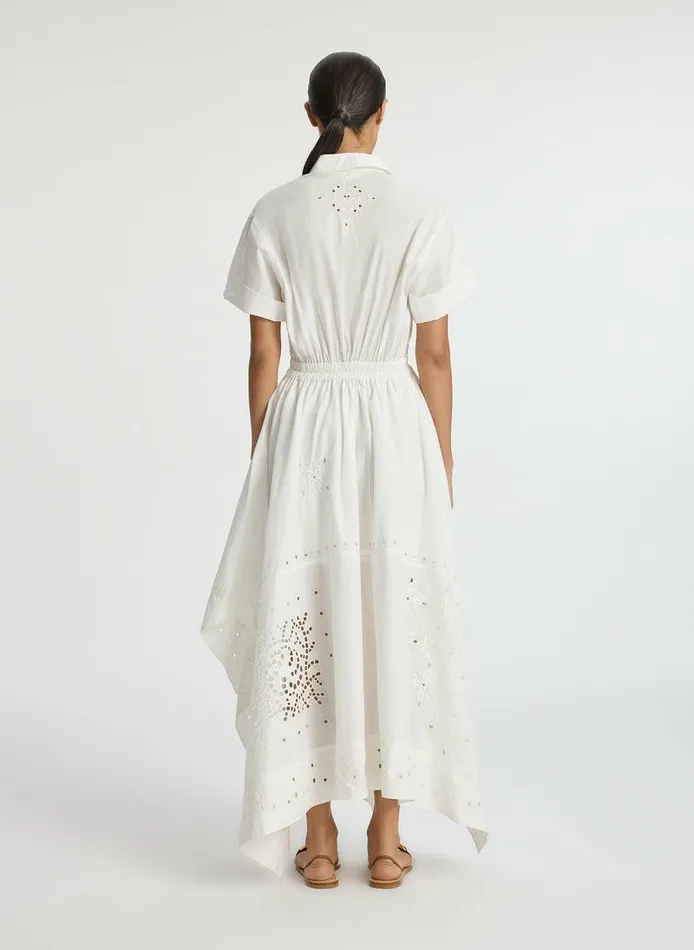 Dresses Women ALC Amy Embroidered Poplin Shirtdress White