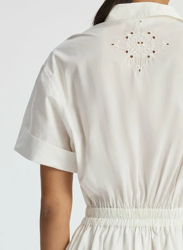 Dresses Women ALC Amy Embroidered Poplin Shirtdress White