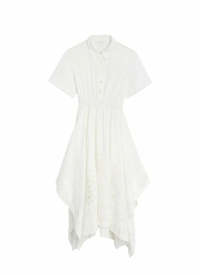 Dresses Women ALC Amy Embroidered Poplin Shirtdress White