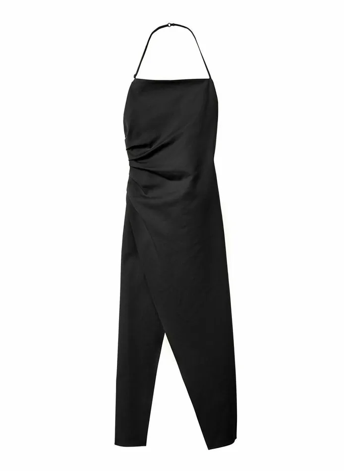 Dresses Women ALC Charlotte Cotton Midi Dress Black Dresses Women ALC Charlotte Cotton Midi Dress Black