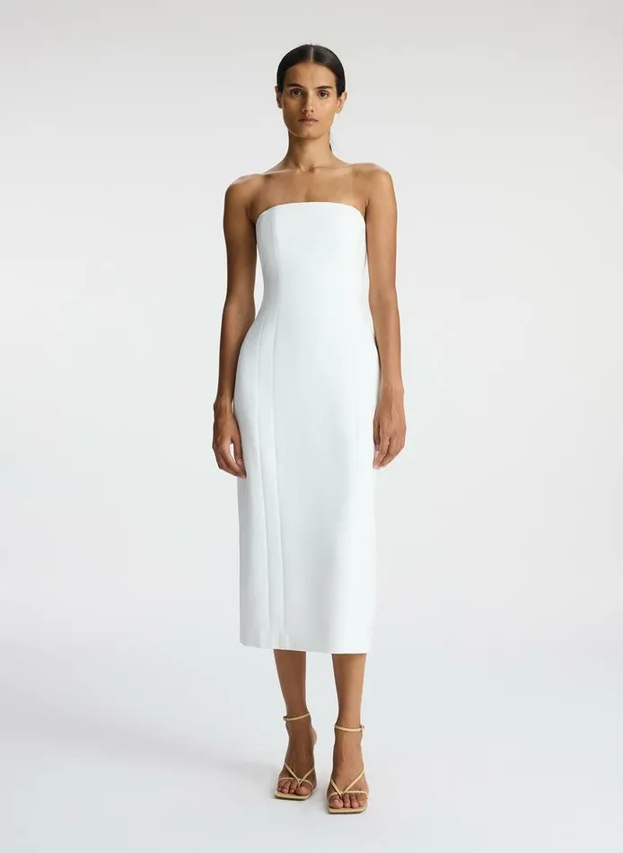 Dresses Women ALC Elizabeth Strapless Midi Dress White