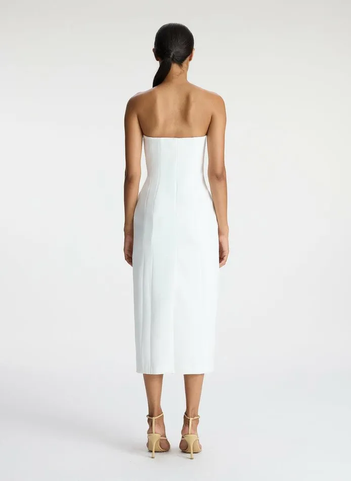 Dresses Women ALC Elizabeth Strapless Midi Dress White Dresses Women ALC Elizabeth Strapless Midi Dress White