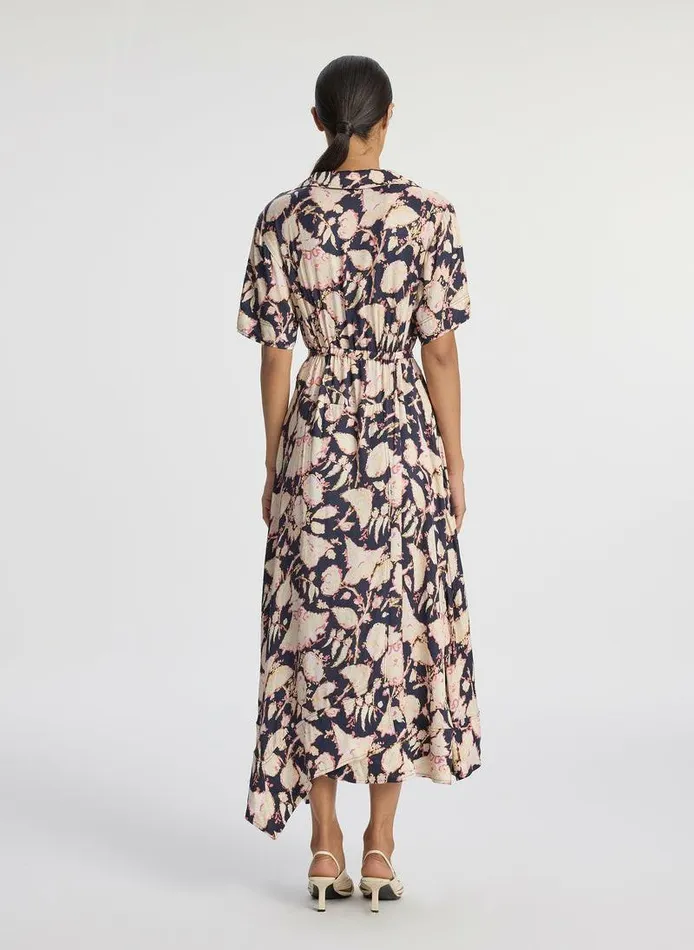 Dresses Women ALC Emery Midi Wrap Dress Maritime Navy Multi Dresses Women ALC Emery Midi Wrap Dress Maritime Navy Multi