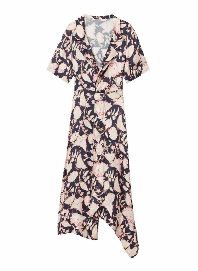 Dresses Women ALC Emery Midi Wrap Dress Maritime Navy Multi Dresses Women ALC Emery Midi Wrap Dress Maritime Navy Multi