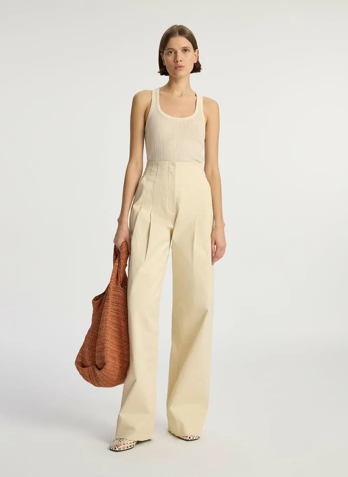 Dresses Women ALC Iris Fine Cotton Knit Tank White
