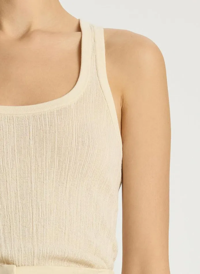 Dresses Women ALC Iris Fine Cotton Knit Tank White Dresses Women ALC Iris Fine Cotton Knit Tank White