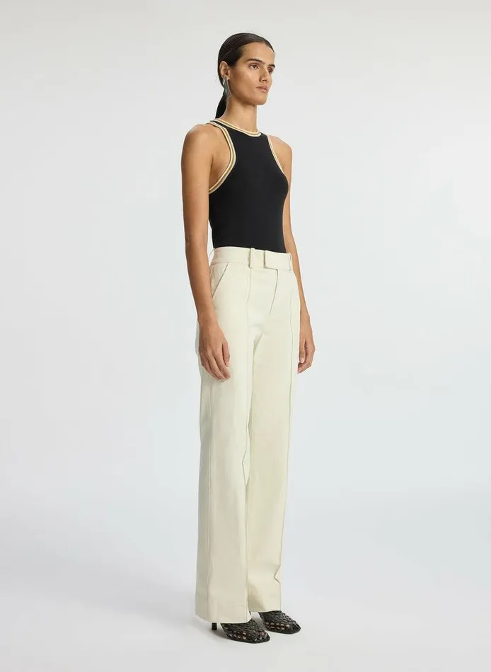 Dresses Women ALC Nelly Contrast Trim Knit Tank Black
