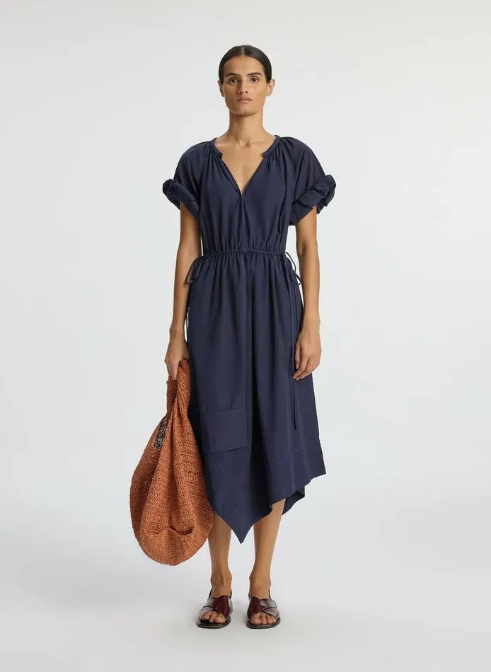 Dresses Women ALC Odin Poplin Midi Dress Maritime Navy
