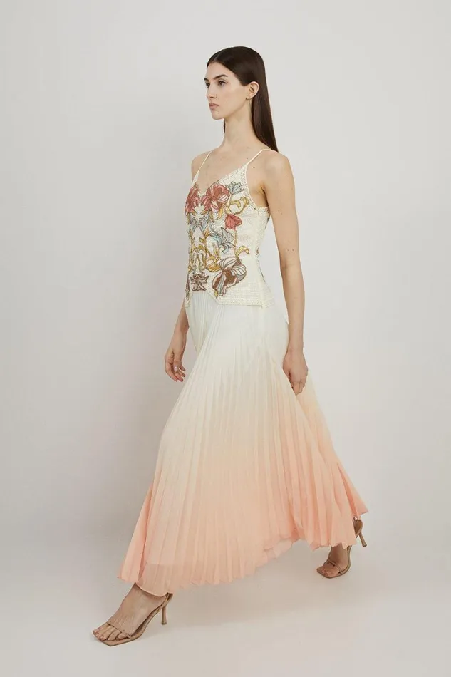 Dresses Women Karen Millen Floral Chemical Lace And Slub Organdie Mix Woven Strappy Maxi Dress Pink Dresses Women Karen Millen Floral Chemical Lace And Slub Organdie Mix Woven Strappy Maxi Dress Pink