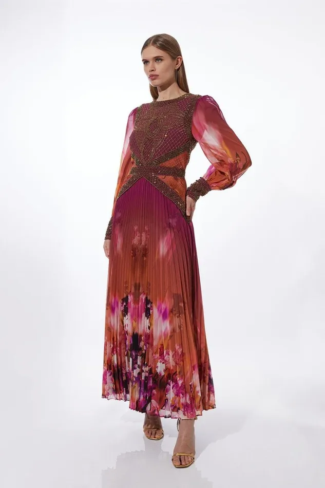 Dresses Women Karen Millen Floral Embroidery Woven Midi Dress Floral