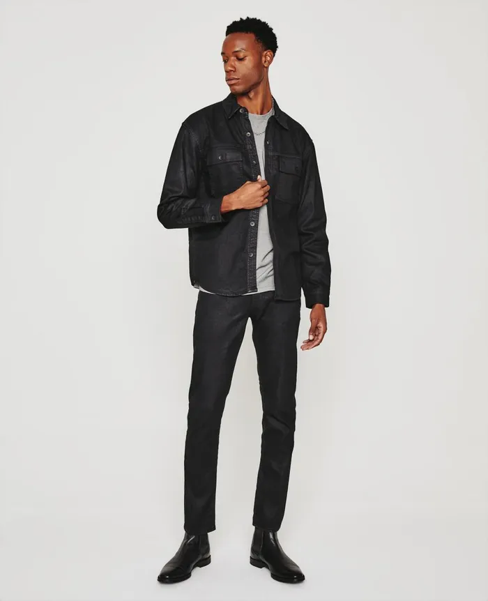 Elias Shirt Jacket Ltt Ct Charcoal Black Men AG Jeans Jackets Elias Shirt Jacket Ltt Ct Charcoal Black Men AG Jeans Jackets